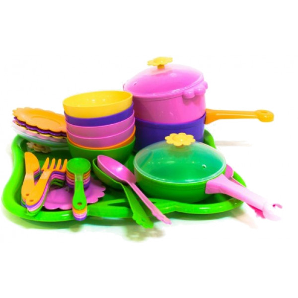 Фото - Сюжетно-ролевая игра. Посуда Tigres Набор столовый ''Ромашка'' 43 эл. (39149)