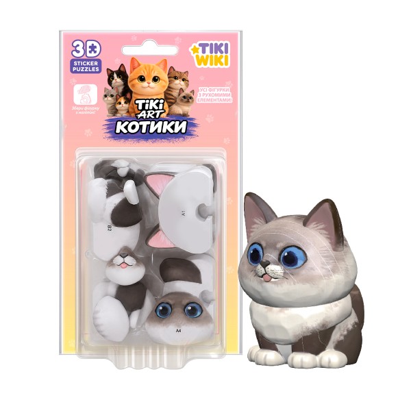 Фото - 3D пазли Tiki Wiki ТІКІ АРТ-КОТИКИ в асортименті (PTA0910S)
