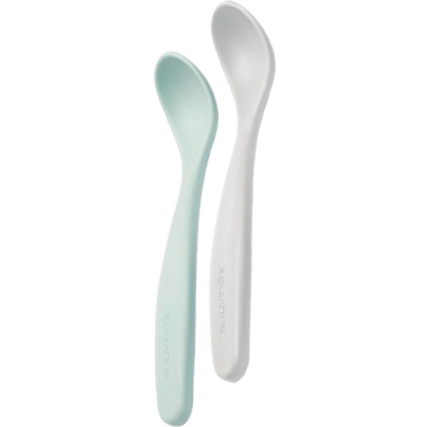 Фото - Ложка дитяча Suavinex Лісові історії бірюзові 2 шт. (306965)