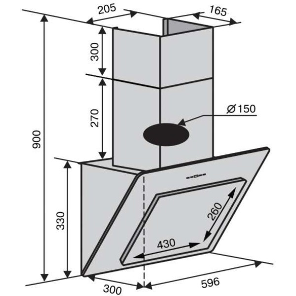 Фото - Вытяжка декоративная Ventolux TIVOLI 60 WH (700) PB