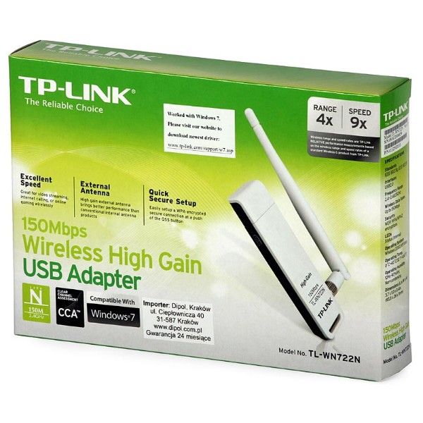 Фото - USB-адаптер сети WiFi TP-LINK TL-WN722N 150Mbps