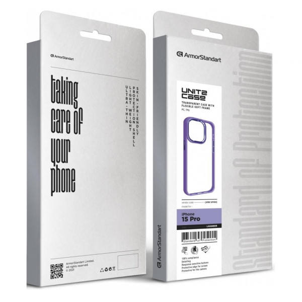 Фото - Чохол для смартфону Armorstandart UNIT2 for Apple iPhone 15 Pro Lavander (ARM69984)