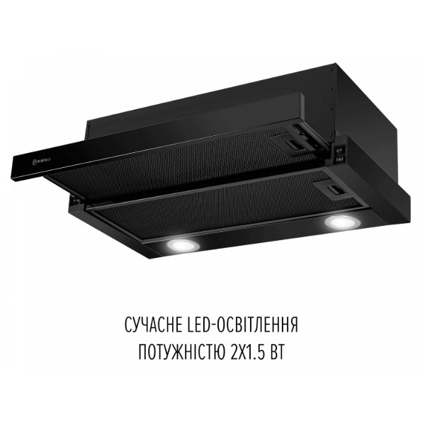 Фото - Вытяжка встраиваемая Perfelli TL 6822 BL 1200 LED