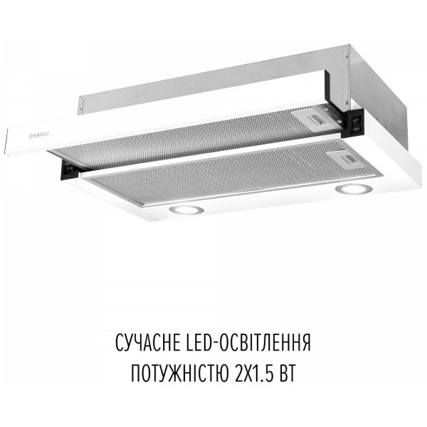 Фото - Витяжка вбудована Perfelli TL 6822 WH 1200 LED