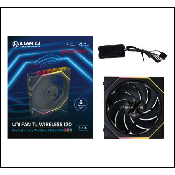 Фото - Корпусний вентилятор Lian Li Uni Fan TL WIRELESS Reverse 120-1 Black (G99.12RTL1W1B.00)