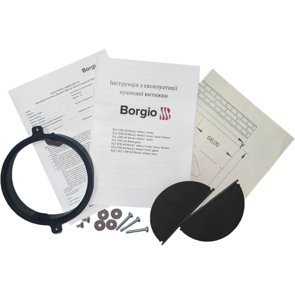 Фото - Витяжка вбудована Borgio TLF (TR) 60 Black Glass