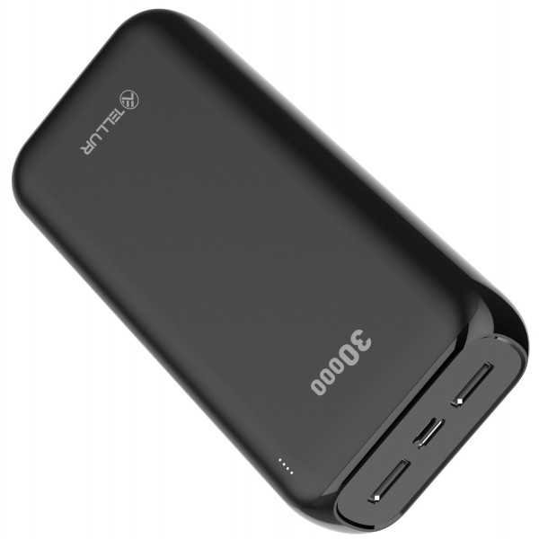 Фото - Батарея мобільна Tellur PBC303 30000 mAh 2xUSB + Type-C (In|Out)  Black (TLL158321)