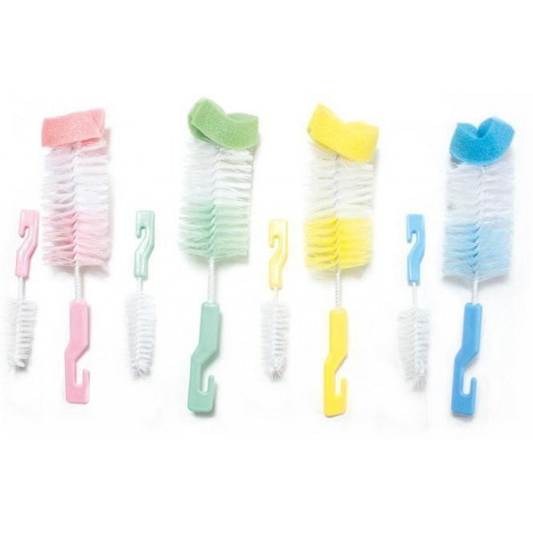 Фото - Йоржик для дитячих пляшечок Lindo і сосок з поролоном, зелений (Рk 014-А зел)