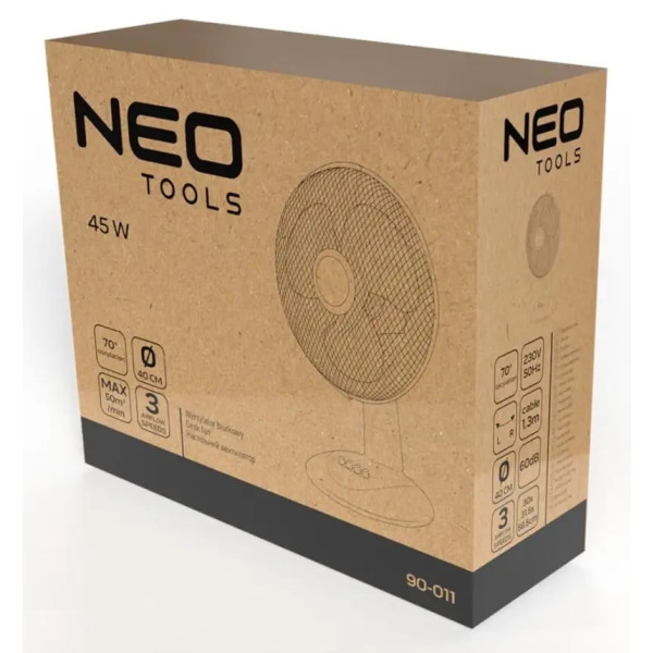 Фото - Вентилятор настільний Neo Tools 90-011 White