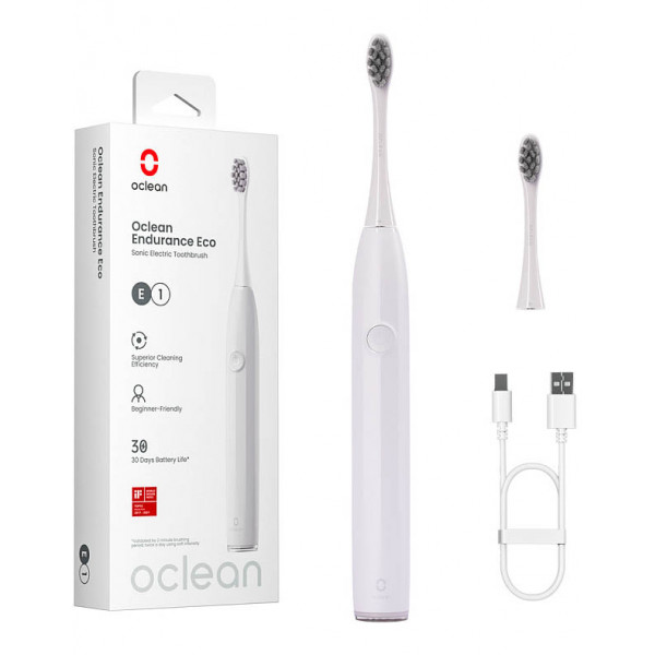 Фото - Зубна щітка електрична Oclean Endurance Eco Electric Toothbrush White (6970810553338)