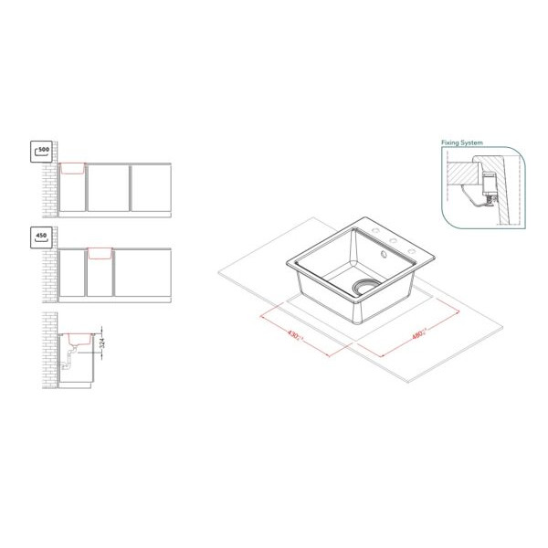 Фото - Мойка кухонная Elleci TIME 102 on top nero 40