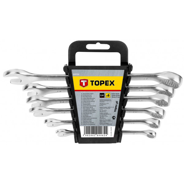 Фото - Набір комбінованих ключів TOPEX 35D755 6 шт.