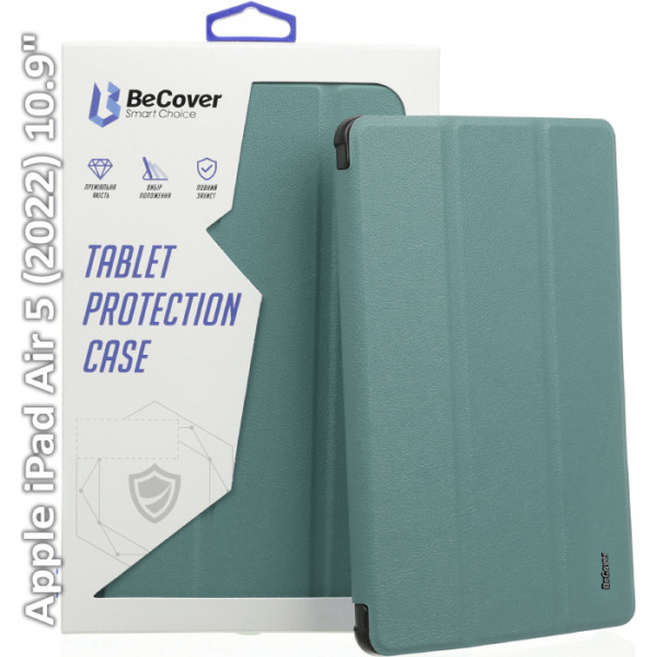 Фото - Чехол для планшета BeCover Tri Fold Hard for Apple iPad Air (4/5) 2020/2022 10.9'' Dark Green (709662)