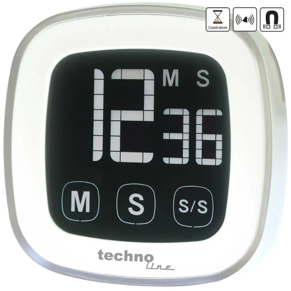 Фото - Кухонный таймер цифровой Technoline Magnetic Touchscreen White (KT400)