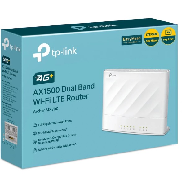 Фото - Маршрутизатор интернет WiFi6+4G TP-Link Archer MX700