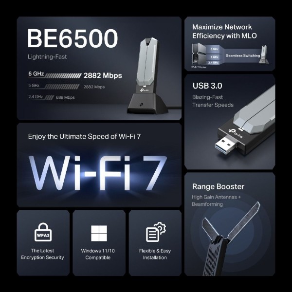Фото - USB-адаптер мережі WiFi TP-Link Archer TBE400UH