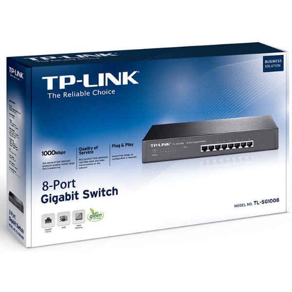 Фото - Комутатор локальної мережі (Switch) TP-LINK TL-SG1008 