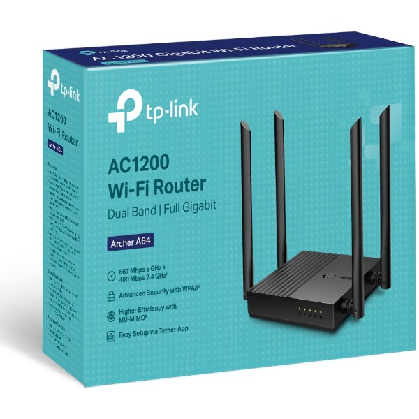 Фото - Маршрутизатор интернет WiFi5 TP-Link Archer A64