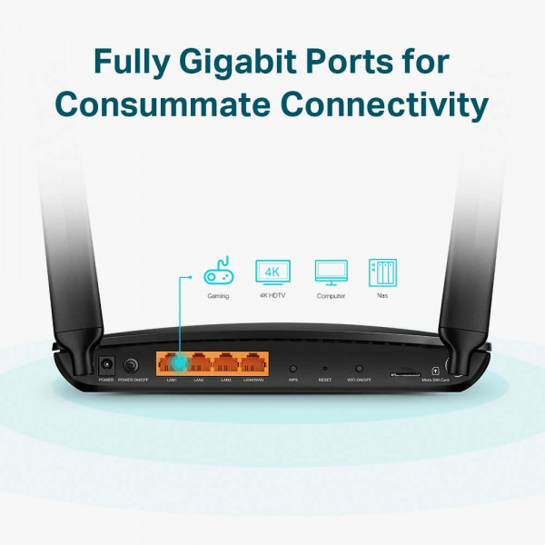 Фото - Маршрутизатор інтернет WiFi5+4G TP-Link Archer MR600