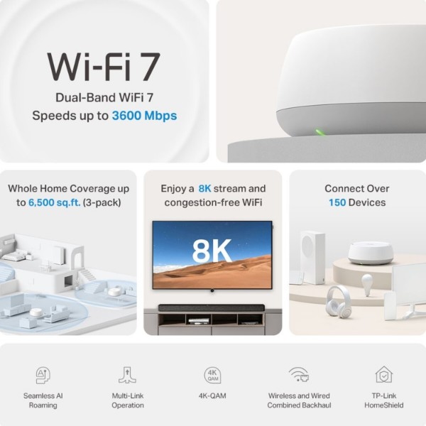 Фото - MESH система WiFi7 TP-Link Deco BE22(3-pack)