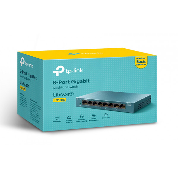 Фото - Коммутатор локальної мережі (Switch) TP-Link LS108G