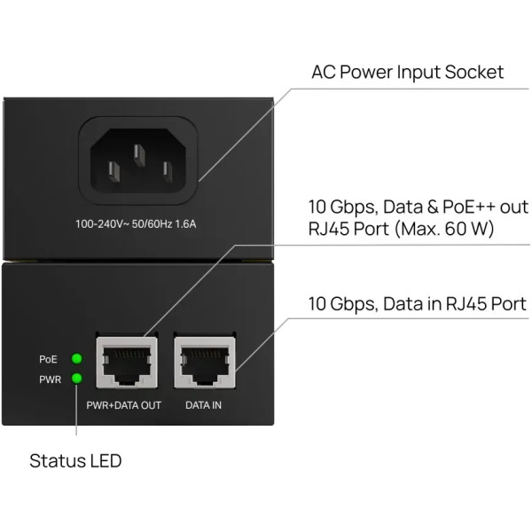Фото - PoE-адаптер TP-Link POE370S