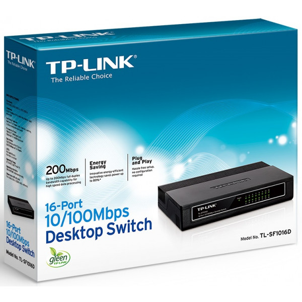 Фото - Комутатор локальної мережі (Switch) TP-Link TL-SF1016DS