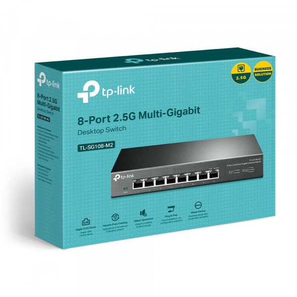 Фото - Коммутатор локальної мережі (Switch) TP-Link TL-SG108-M2