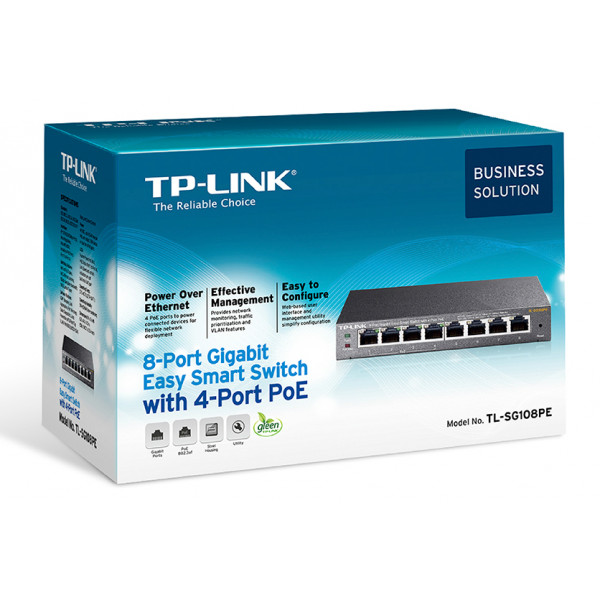 Фото - Комутатор локальної мережі (Switch) TP-Link TL-SG108PE