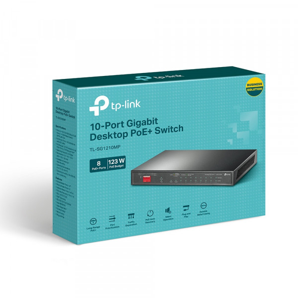 Фото - Коммутатор локальної мережі (Switch) TP-Link TL-SG1210MP