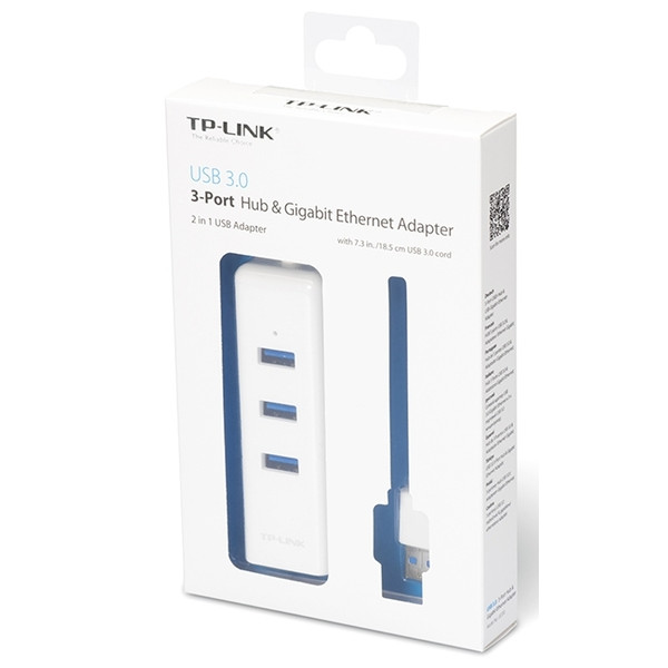 Фото - Хаб USB TP-Link USB 3.0 Hub +Gigabit Ethernet Adapter (UE330)