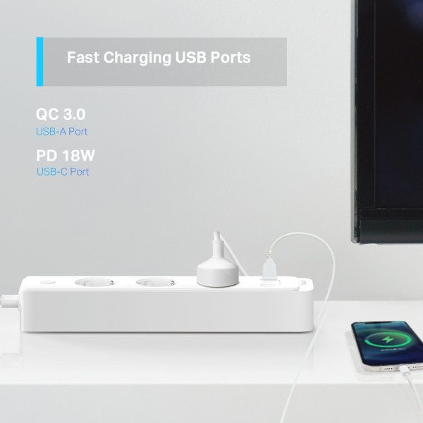 Фото - Подовжувач 220В TP-Link Tapo P300
