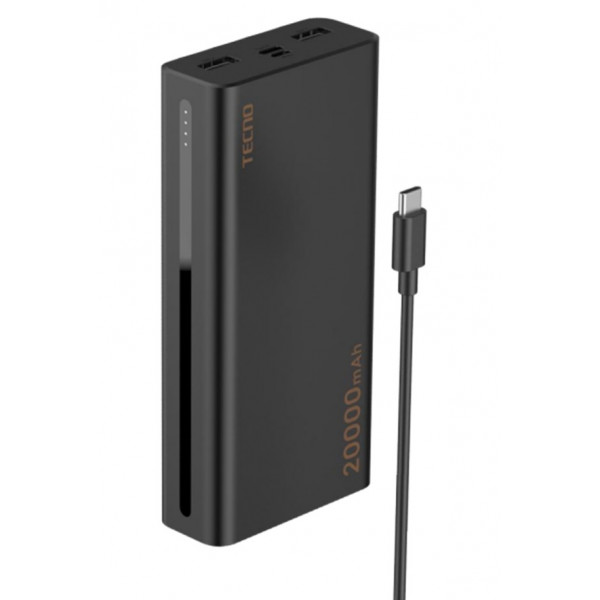 Фото - Батарея мобільна Tecno Power Bank 20000mAh 22.5W Black (TPB-P203)