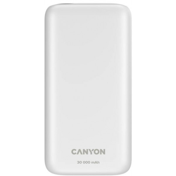 Фото - Батарея мобільна Canyon PPB-301 30000 mAh PD QC White (CNE-CPB301W)