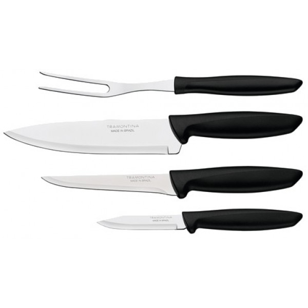 Фото - Набір ножів Tramontina Plenus Black 4 пр. (23498/031)