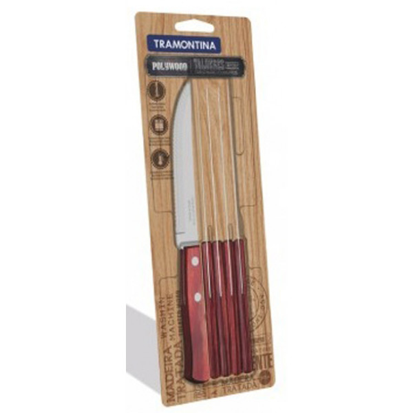 Фото - Набір ножів Tramontina Polywood для стейка 6 шт (21100/675)