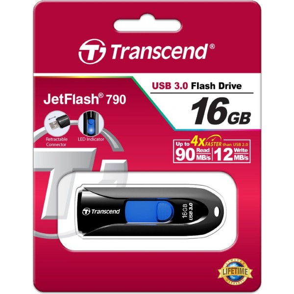 Фото - Флеш USB Transcend JetFlash 790 16 GB Black (TS16GJF790K)