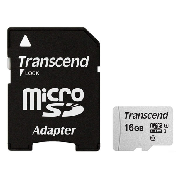 Фото - Карта памяти Transcend microSDHC 300S 16GB UHS-I U1 + ad (TS16GUSD300S-A)