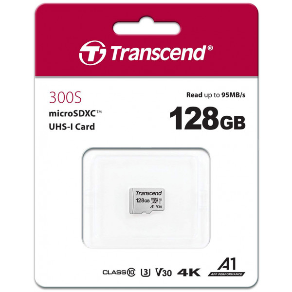 Фото - Карта пам'яті Transcend microSDXC 300S 128GB UHS-I U3 (TS128GUSD300S)