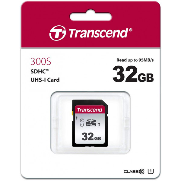 Фото - Карта пам'яті Transcend SDHC 300S 32GB UHS-I U1 (TS32GSDC300S)