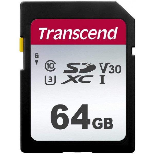 Фото - Карта памяти Transcend SDXC 300S 64GB UHS-I U3 (TS64GSDC300S)