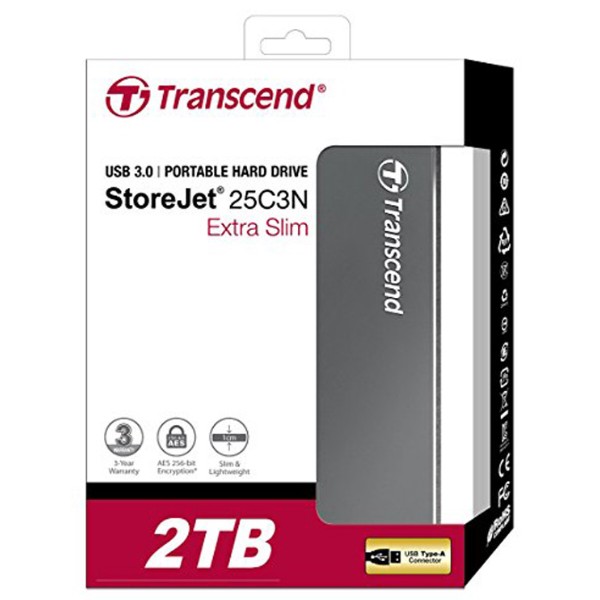 Фото - Жесткий диск внешний Transcend StoreJet 25C3 2 TB Iron Gray (TS2TSJ25C3N)
