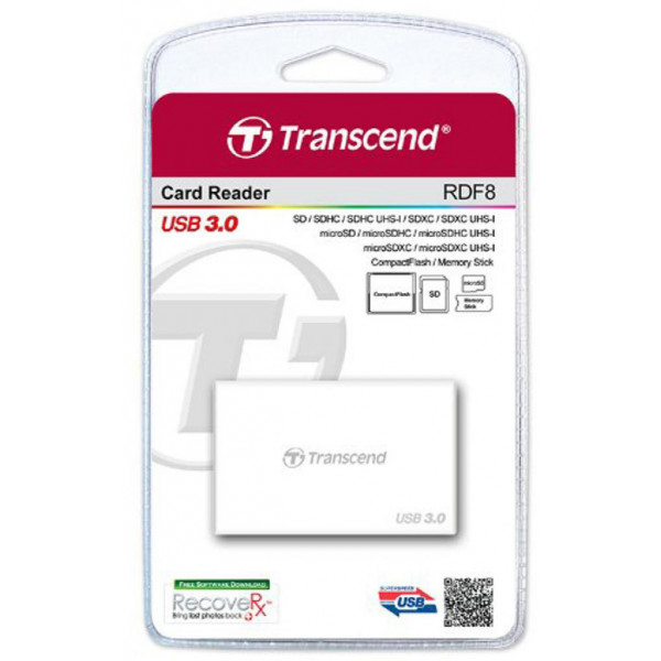 Фото - Кардрідер Transcend USB 3.1 White (TS-RDF8W2)