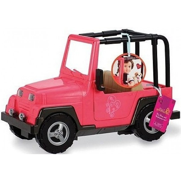Фото - Транспорт для ляльки Our Generation Рожевий Джип з Чорної Рамкою (BD37277Z)