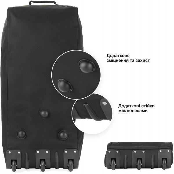 Фото - Сумка дорожня TravelZ Wheelbag 100 Liter Black (603091)