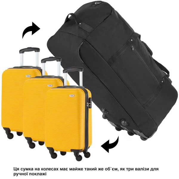 Фото - Сумка дорожня TravelZ Wheelbag 100 Liter Black (603091)