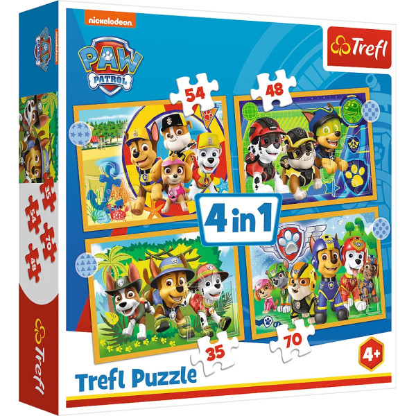 Фото - Пазлы (3-4 года) Trefl 4in1 (35, 48, 54, 70) Paw Patrol Праздник у щенячьего патруля (43953)