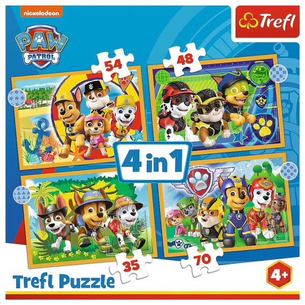 Фото - Пазлы (3-4 года) Trefl 4in1 (35, 48, 54, 70) Paw Patrol Праздник у щенячьего патруля (43953)