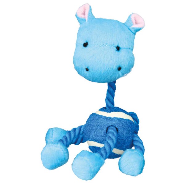Фото - Мягкая игрушка для собак Trixie Животное с теннисным мячом и веревкой 16 см (4011905361215)