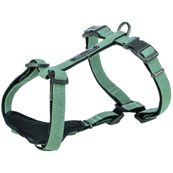 Фото - Шлея для собак Trixie CityStyle H-harness бавовна S–M 42–60 см 15 мм світло-зелена (4053032682610)